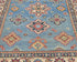 4x6 Blue Kuba Afghan Hand Knotted Wool Area Rug